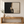 Black and Cream Block Abstract Wall Art styled in a living space