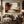 Black and Rust Layered Block Abstract Wall Art styled in a living space