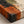 Detail view of Black and Rust Layered Block Abstract Wall Art canvas and frame