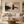 Black and Tan Abstract Wall Art in a styled room