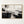 Black and White Horizon Block Abstract Wall Art in a gold floating frame