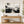 Black and White Horizon Block Abstract Wall Art styled in a room