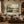 Deep Sage Lake Abstract Landscape Wall Art styled in a living space
