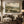 Earthy Mountain Valley Abstract Landscape Art Print styled in a living space