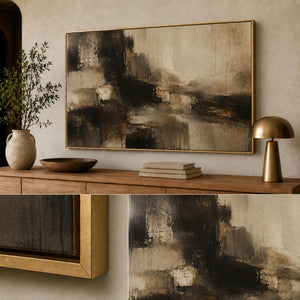Framed Neutral Abstract Wall Art