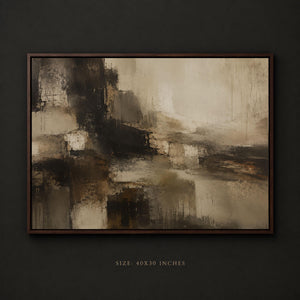 Framed Neutral Abstract Wall Art