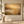 Golden Haze Abstract Landscape Wall Art in a styled room
