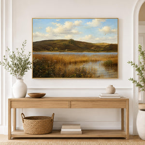 Golden Meadow Landscape Wall Art