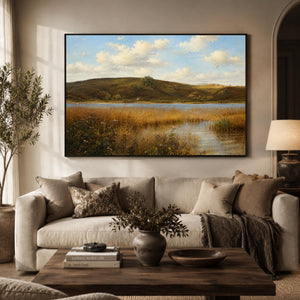 Golden Meadow Landscape Wall Art