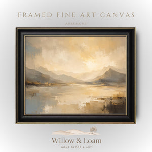 Golden Mountain Lake Art Print