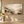 Hazy Mountain Valley Landscape Art Print styled in a living space
