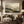 Layered Misty Mountain Ridges Art Print styled in a living space