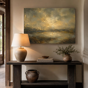 Moody Framed Abstract Landscape Wall Art