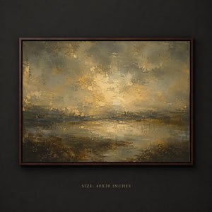 Moody Framed Abstract Landscape Wall Art