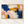 Navy Blue and Blush Abstract Wall Art in a styled room