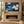 Navy Blue Patchwork Abstract Wall Art styled in a living space