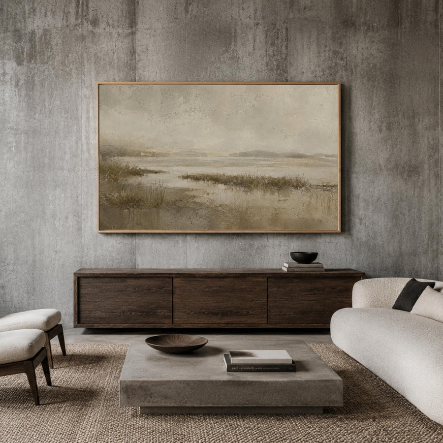 Neutral Marsh Landscape Wall Art