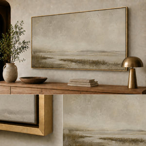 Neutral Marsh Landscape Wall Art