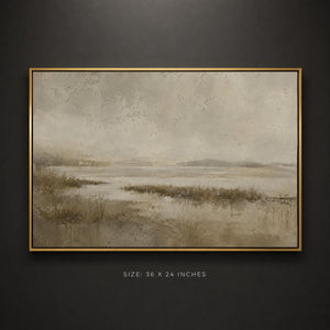 Neutral Marsh Landscape Wall Art