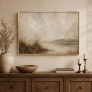 Neutral Marsh Landscape Wall Art