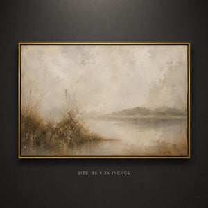 Neutral Marsh Landscape Wall Art