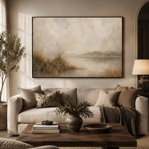 Neutral Marsh Landscape Wall Art