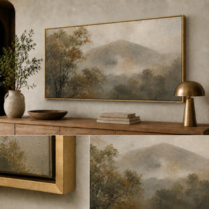 Neutral Mountain Landscape Wall Art