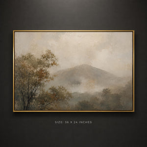 Neutral Mountain Landscape Wall Art