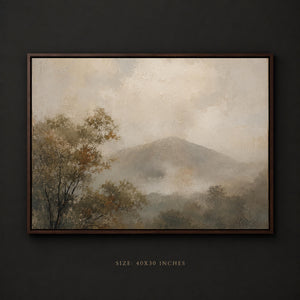 Neutral Mountain Landscape Wall Art