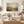 Olive and Gold Rolling Hills Art Print styled in a living space