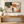 Olive and Rust Abstract Wall Art styled in a living space