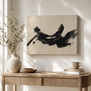 Oversized Black Ink Brushstroke Art Print