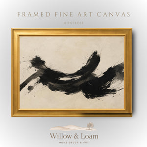 Oversized Black Ink Brushstroke Art Print