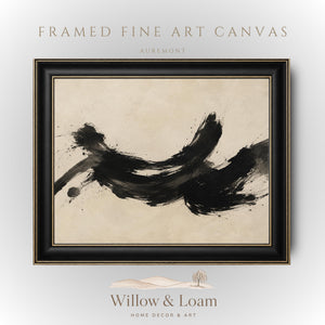 Oversized Black Ink Brushstroke Art Print