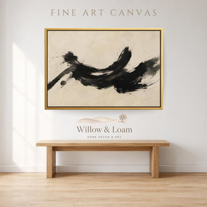 Oversized Black Ink Brushstroke Art Print