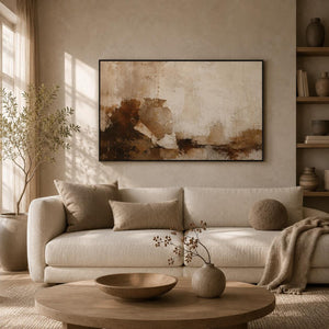 Oversized Framed Abstract Vase Wall Art