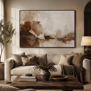 Oversized Framed Abstract Vase Wall Art