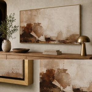 Oversized Framed Abstract Vase Wall Art