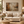 Rust and Cream Abstract Wall Art in a styled room