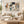 Rust and Teal Gestural Abstract Wall Art styled in a living space