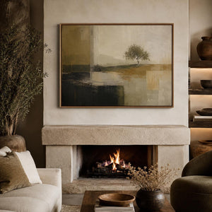 Rustic Abstract Tree Landscape Art Print