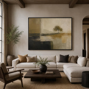 Rustic Abstract Tree Landscape Art Print