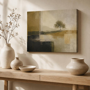 Rustic Abstract Tree Landscape Art Print