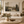 Sage Green Abstract Landscape Wall Art in a styled room