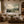 Sage Mountain Valley Impasto Landscape Art Print styled in a living space