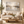 Silver Gray Abstract Lake Wall Art in a styled room