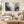Slate Gray Abstract River Landscape Wall Art styled in a room