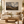 Snowy Mountain Peaks Landscape Art Print in a styled room