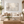 Soft Gray and Cream Textured Abstract Wall Art styled in a living space
