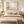 Soft Gray and Cream Textured Abstract Wall Art styled in a living space